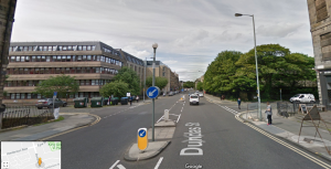 Junction off Dundas Street in Edinburgh