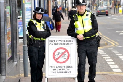 Police and pavement