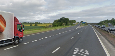 Motorcyclist involved in lane change accident on A720 Edinburgh bypass