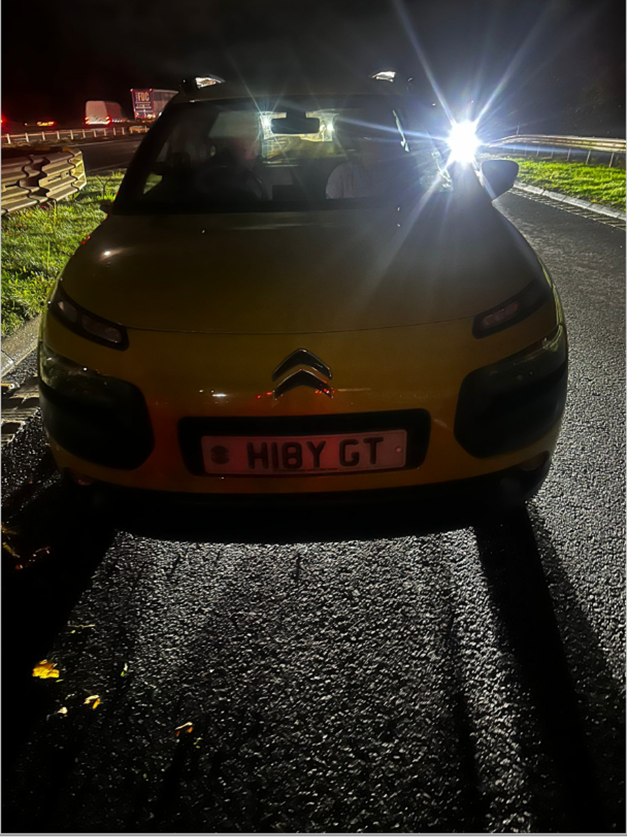 Damaged Yamaha MT07 following Edinburgh bypass collision
