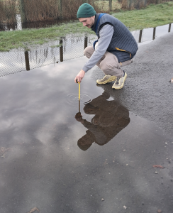 Hidden pothole on shared-use path at Hogganfield Loch